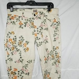 skinny flower print jeans